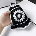 thumbnail image 4 of CoCopeaunts Hollow Knitted Bucket Hat Four Seasons Age-reducing Cute Pot Hat Female Hand-Knitted Fisherman Hat with Fungus Edge, 4 of 8