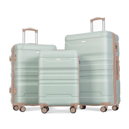 3pcs Luggage Hardside Expandable ABS Hardshell Lightweight Durable Suitcase sets Spinner Wheels Suitcase with TSA Lock 20''24''28''