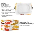 thumbnail image 3 of Autumn Colorful Leaves Square Storage Bins with Handles Collapsible Containing Box 1 Pack, 3 of 9