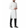 thumbnail image 3 of Mens Designer Wear Indian Linen Bollywood Achkan Pathani Style Kurta Pyjama Set, 3 of 5