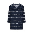 thumbnail image 4 of Ashirexll Tops for Women Trendy, Womens Casual Tops, Casual Print Loose 3/4 Sleeve V Neck Blouse Shirt for Ladies Fashion, 4 of 5