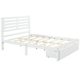 thumbnail image 7 of PAPROOS Full Bed with Storage, Heavy Duty Wood Platform Bed with Headboard and 2 Under-bed Drawers, Modern Full Size Bed Frame, No Box Spring Needed, White, 7 of 7