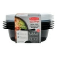 thumbnail image 1 of Rubbermaid TakeAlongs Round Meal Prep Containers, 1.2 L (5 Cup), Black, Clear Lids, 4 Pack, 1 of 6