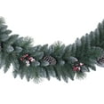 thumbnail image 2 of Puleo International Sterling Pine 9 ft. Artificial Garland with Pine Cones Red Berries and Silver Glitter Accents, 2 of 4