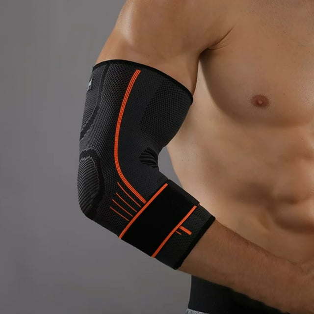 HEVIRGO 1 Pce Support de Coude Élastique Respirant en Nylon Réglable Doux pour le Sport, Noir TG