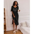thumbnail image 3 of Ekouaer Long Nightgown for Women Short Sleeve Sleepwear Plus Size Loungewear with Pockets, 3 of 6