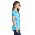 thumbnail image 3 of Port Company Ladies Tie Dye Neck Tee-2XL (Turquoise), 3 of 6