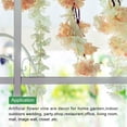 thumbnail image 4 of Uxcell Fake Wisteria Hanging Flower 3.6 Ft/43.3 In Artificial Silk Flowers String for Home Pack of 24 (Fuchsia ), 4 of 7