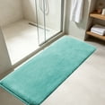 thumbnail image 5 of Extra Large Coral Fleece Bath Mat, Soft Shaggy Absorbent Bathroom Rug with Non-Slip Latex Backing, Quick-Dry Machine-Washable Floor Carpet for Tub, Shower, Vanity, or Bedroom, 47in, Green, 5 of 8
