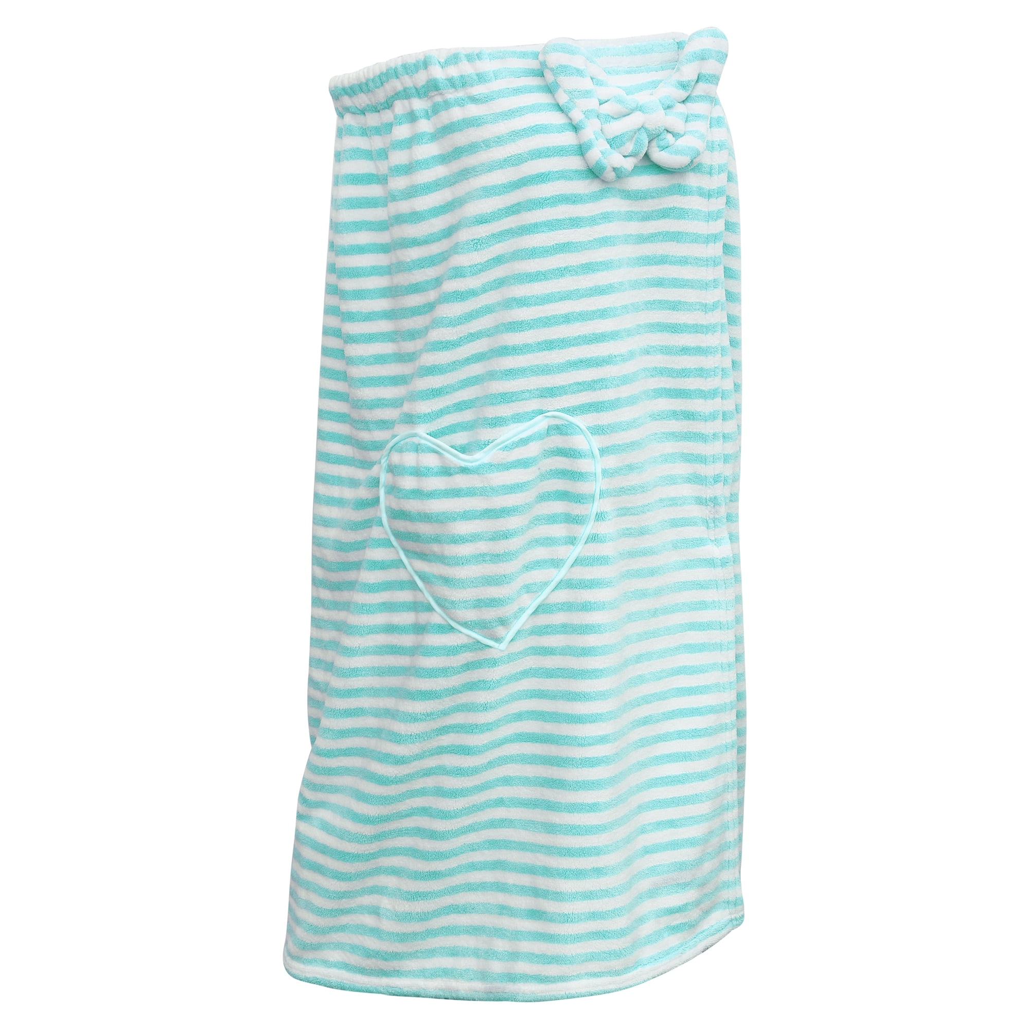 Unique Bargains Shower Wrap Towel for Women Coral Fleece 1 Pc Blue