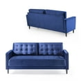thumbnail image 5 of Ember Interiors Benton Sofa Couch, Navy Velvet, 5 of 12