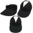 thumbnail image 3 of Sombrero para el sol para mujer, gorra con visera de playa con ala ancha para deportes, playa, golf, senderismo, gorra superior vacía para deportes al aire libre, 3 of 5