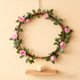 thumbnail image 4 of Guirnalda artificial de enredadera de rosas para decoración de bodas, guirnalda floral de pared de plástico flexible de 78,74 pulgadas, 4 of 6
