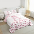 thumbnail image 3 of Feelyou Initial A Letter Twin Comforter Sets, Kids Pink Bow-tie Bowknot Bedding Set, 2pcs, 3 of 8