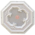 thumbnail image 2 of White and Silver Four Leaf Clover Octagon Chandelier Ceiling Medallion 24in, 2 of 5