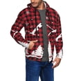 thumbnail image 2 of Honeii Christmas Tree Buffalo Plaid Print Hoodies for Men, Pullover & Full Zip, Breathable Zip up Hoodie, Sweatshirt-Medium, 2 of 5