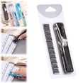 thumbnail image 2 of Handheld Paper Clam Clip Dispenser, Portable Fast Paper Clipper with 8 Reusable Silver Metal Clips for Desktop Document Office/Classroom/Home, Black, 2 of 9