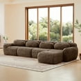 thumbnail image 6 of ZenNook Plush Cloud Ottoman for Modular Sectional, Comfy Compressed Footrest Stool, Fluffy Boneless Floor Ottoman for Living Room, Soft Plush Cushion Seat, No Assembly (Choco), 6 of 6