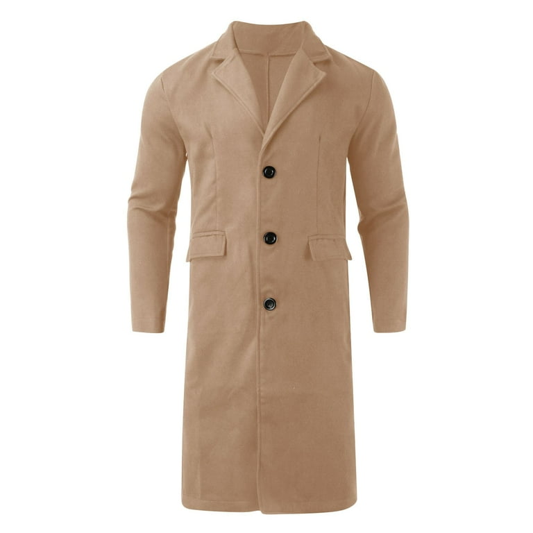 Trenchcoat Herren Trachtenmantel Mantel Herren Trenchcoat Slim Fit