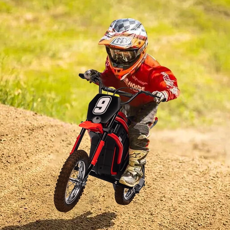 EastVita 12V Electric Dirt Bike, Kids Ride on Racing Electric