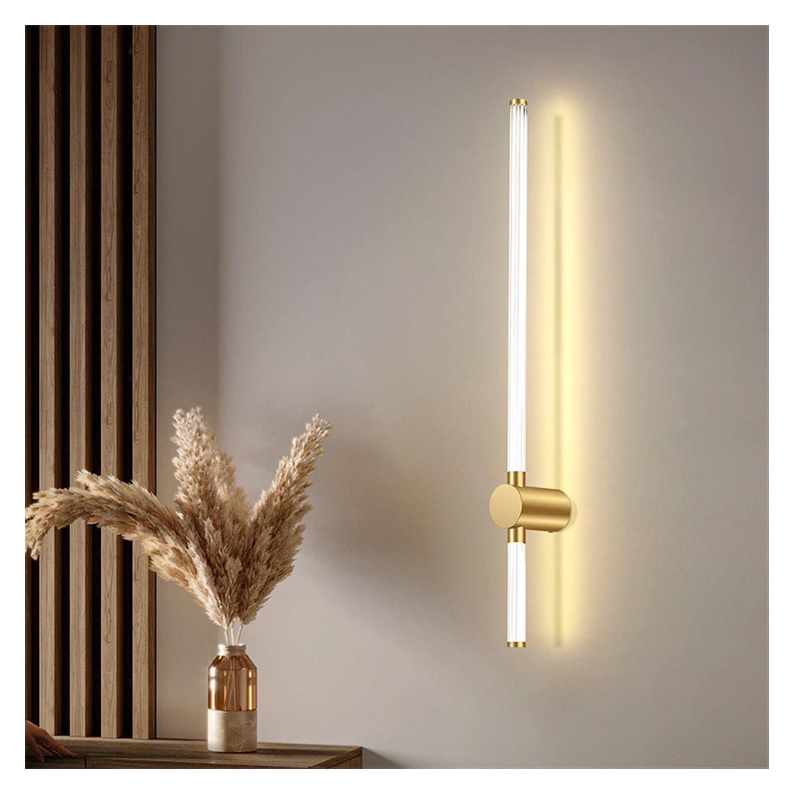 Modern LED Picture Lights Gold 3000K Long Brass Mid Century Adjustable Linear Gold Wall Lamps Vertically Led Bathroom Vanity Light Swing Arm Hallway Lighting ,Picture Lights for Wall