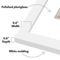 thumbnail image 6 of Americanflat 16x20 Picture Frame with Polished Plexiglass with 11x14 Mat 2 Pack Display Photo Galleria - White, 6 of 8