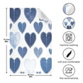 thumbnail image 3 of Multi-Purpose Kitchen Towels 28x18 Inch Dishcloths with Hanging Loop Decorative and Practical Towels for Kitchen, Dining Denim Heart Pattern, 3 of 7