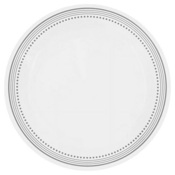 Corelle Mystic Grey 10.25" Glass Dinner Plate, 10.25" Round Dinner Plate