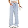 thumbnail image 1 of Woman’s Solid-Color Striped Trousers and Pajamas, Comfortable and Versatile, 1 of 9