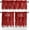 Red, variant on Christmas Kitchen Curtains and Valances Set, Rod Pocket Curtains Tier Farmhouse Window Curtains 36 Inch Length, Winter White Pine Trees Snowflake Ball Grey 3 Piece Kitchen Curtains Set