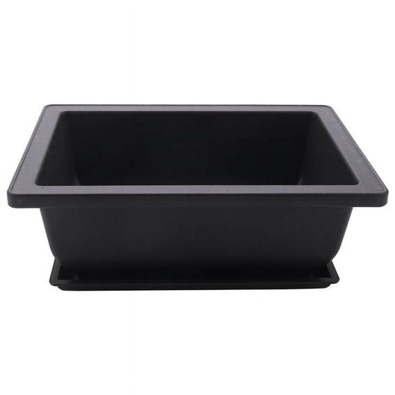 6-Piece Bonsai Pots-Classic Deep Wet Tray with Built-in Mesh-for Plants, Flowers, Herbs, Plastic Square Pots