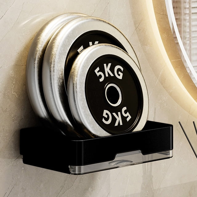 Jabonera de pared | Jabonera de doble capa con drenaje y ganchos extraíbles | Jabonera de plástico impermeable para baño, ideal para la encimera del lavabo de la ducha