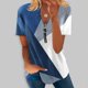 thumbnail image 2 of Blusa de manga corta con cuello en V, informal, cómoda y elegante para mujer OAVQHLG3B Store  lin121212, 2 of 5