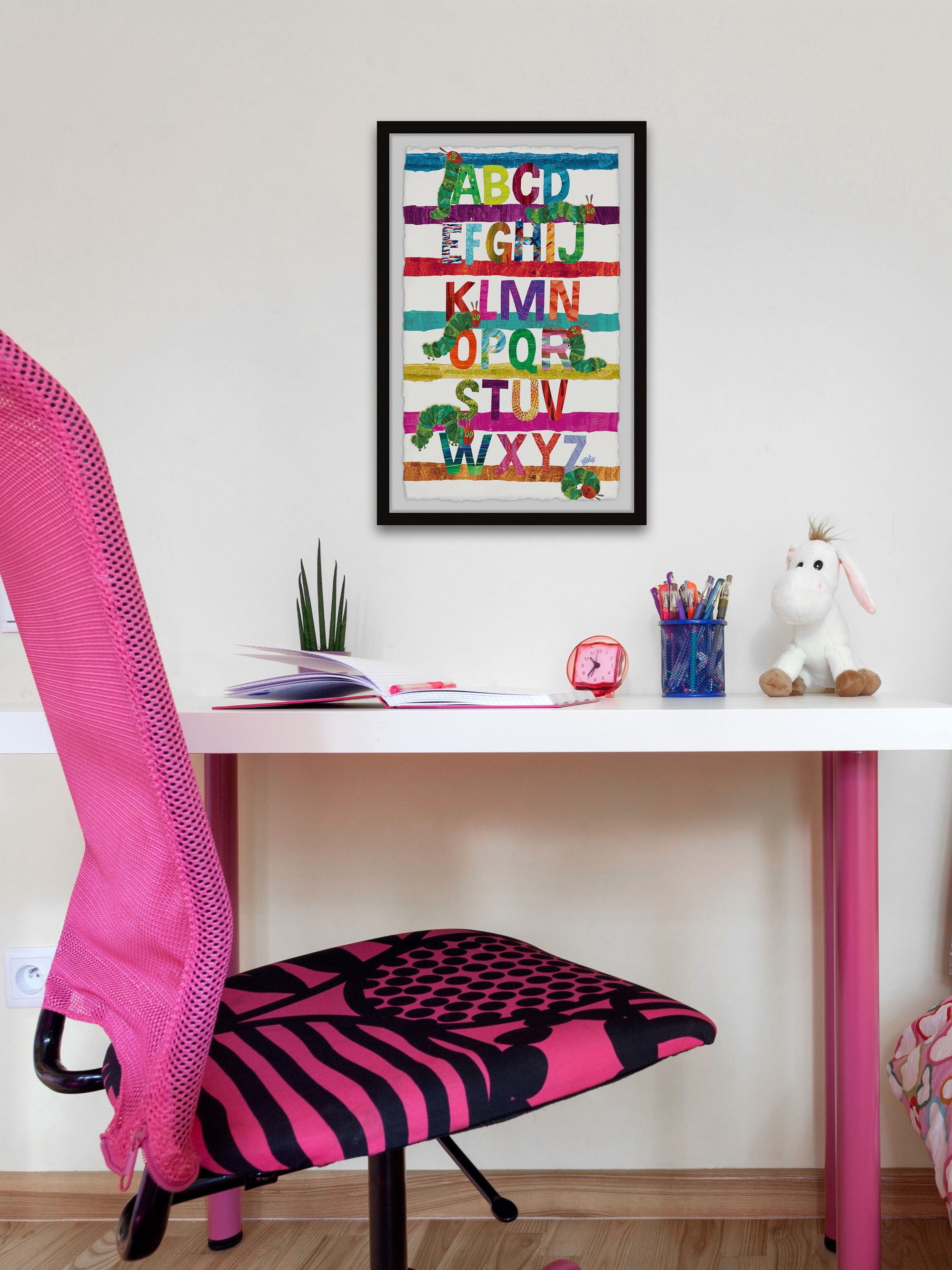 Marmont Hill Caterpillar Alphabet by Eric Carle Framed Wall Art