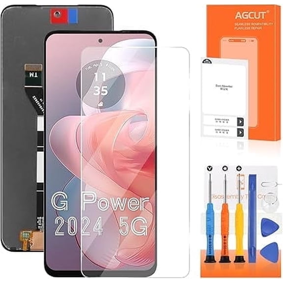 For Moto G Power 5G 2024 Screen Replacement for Moto G Power 5G 2024 LCD Display Touch XT2415 XT2415-1 LCD Digitizer Touch Screen Assembly Repair Part No Frame