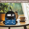 thumbnail image 5 of HELLHERO Shark Geometry Backpack Purse with Lightweight Zipper Pocket Crossbody Shoulder Bag for Vacation, Polyester Mini Polyester Backpacks for Travel, 5 of 8