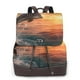 thumbnail image 1 of Disketp Sunset Dancing Dolphin B Mochila de Cuero para Mujer, Bolso de Espalda Antirrobo con Estilo para Viaje, Trabajo y Uso Diario, 1 of 4