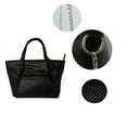 thumbnail image 6 of Olivia & Kate Women's Vegan Leather Black Everyday Satchel withTop Handles & Chain Strap, 6 of 6