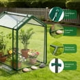 thumbnail image 3 of Mini Greenhouse Heavy Duty Portable Green House, Clear Tent Small Greenhouse for Indoor Outdoor Plants 33”(L) x23.6”(W) x33”(H) Heavy-Duty PVC Cover Tent Humidity Dome Seedling Accessory (Clear), 3 of 8