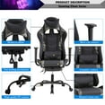 thumbnail image 6 of YRLLENSDAN Massage Gaming Chair Video Game with Footrest, Ergonomic Gamer Chair for Adults High Back Gaming Computer Chair with Arms Lumbar Support, 6 of 8