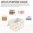 thumbnail image 6 of Yayeee Collapsible Cube Storage Bin with Lid Fabric Closet Decorative Basket with Handles, Cute Gummy Bears Pattern, 6 of 7