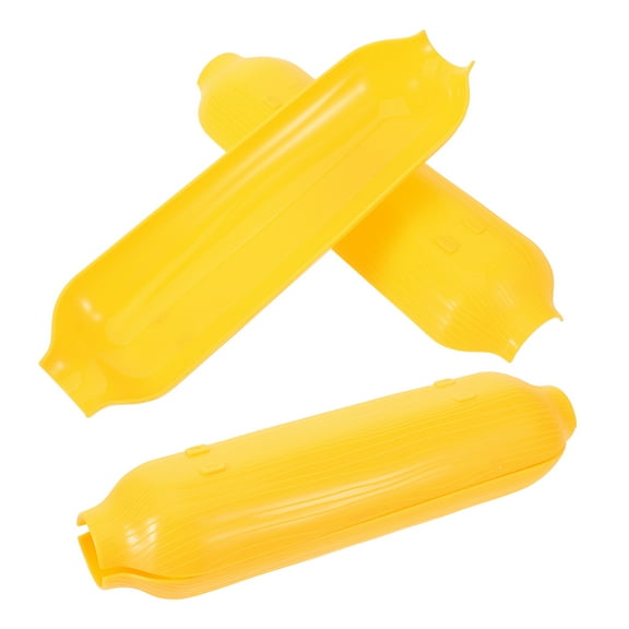 4 Pcs Tray for Appetizer Plastic Corn Plate Serving Platters Yellow