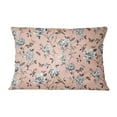 thumbnail image 4 of S4Sassy 2 Pcs Pillow Case Peach Cotton Poplin Bird & Floral Print Cushion Cover Thorw-20 x 28 Inches, 4 of 5