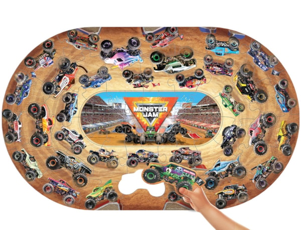thumbnail image 3 of Puzzle de sol géant Monster Jam 74 pièces, 3 of 5