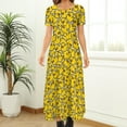 thumbnail image 3 of 2024 Bunch of Rubber Ducks Dress Yellow Animal Kawaii Maxi Dress Aesthetic Bohemia Long Dresses Women Short Sleeve Big Size Clothes, 3 of 7