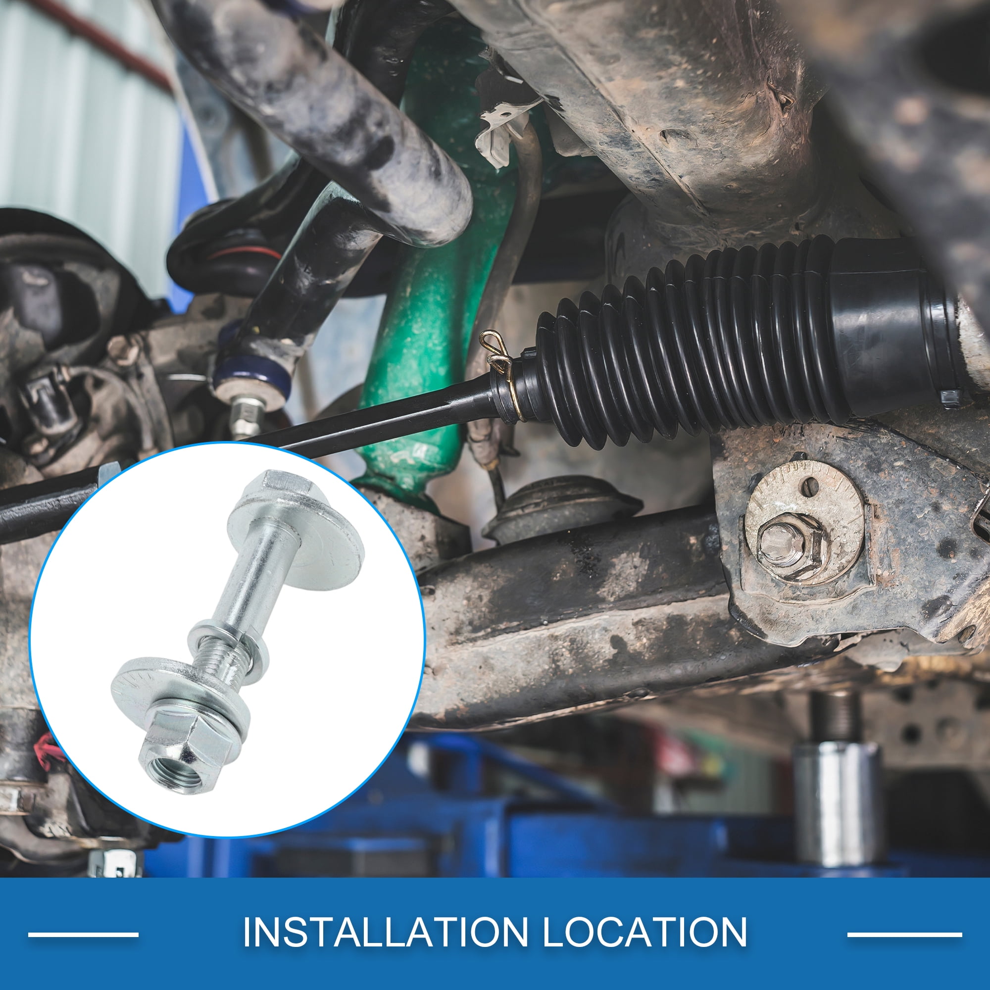 Unique Bargains Camber Alignment Bolt Kit For Hyundai Sonata 2018-2023 Metal Silver Tone