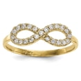 thumbnail image 1 of 14k Yellow Gold Cubic Zirconia Cz Infinity Symbol Ring, 1 of 7