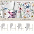 thumbnail image 5 of Pink Spring Floral Swag Curtains for Kitchen/Bedroom/Living Room, Elegant Pastoral Flowers Butterfly Scalloped Curtains 63 Inch Long, Window Swag Topper Curtains Valances 2 Panels Set 36"x63", 5 of 8