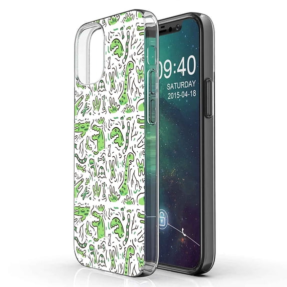 TalkingCase Slim Phone Case Compatible for Apple iPhone 12 Pro MAX, Dinosaur10 Print, Lightweight,Flexible,Soft, USA