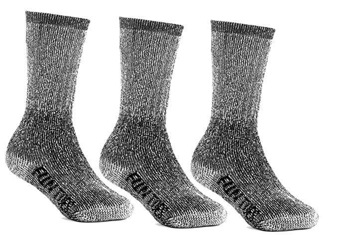 FUN TOES Childrens 80% Thermal Merino Wool Socks 3 Pairs Mid Weight For Winter Ski Sport 